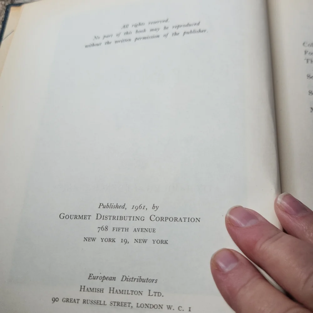 Gourmet’s 1961 Basic French Cookbook Hardcover